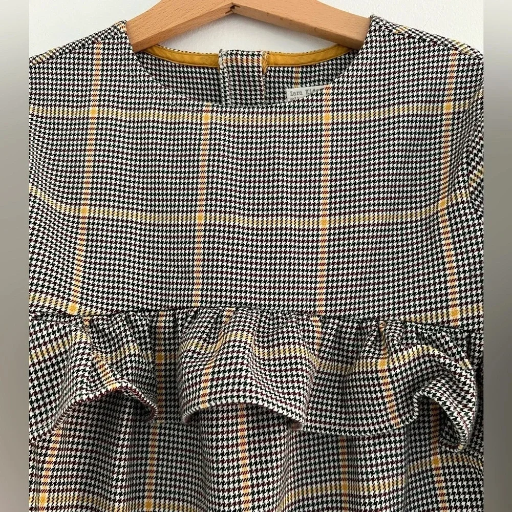 Zara girls Plaid Dress size 7 Cm122 - Picture 2 of 6